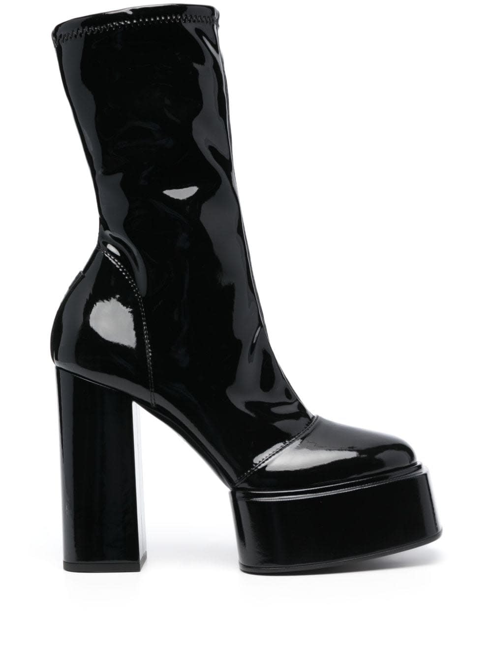 Shop 3juin Mila Ankle Boots In Mok Fluid Black