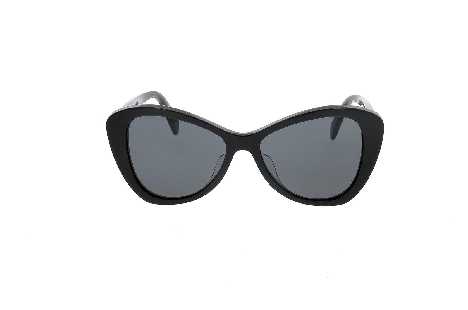Shop Celine Butterfly Frame Sunglasses In 01a