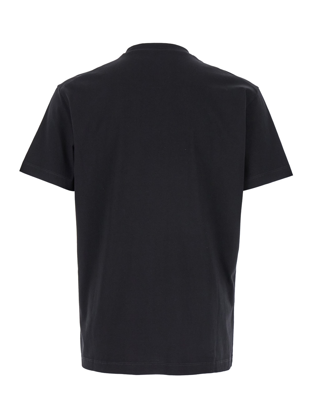 Shop Dsquared2 Black Crewneck T-shirt Witrh Screaming Maple In Cotton Man