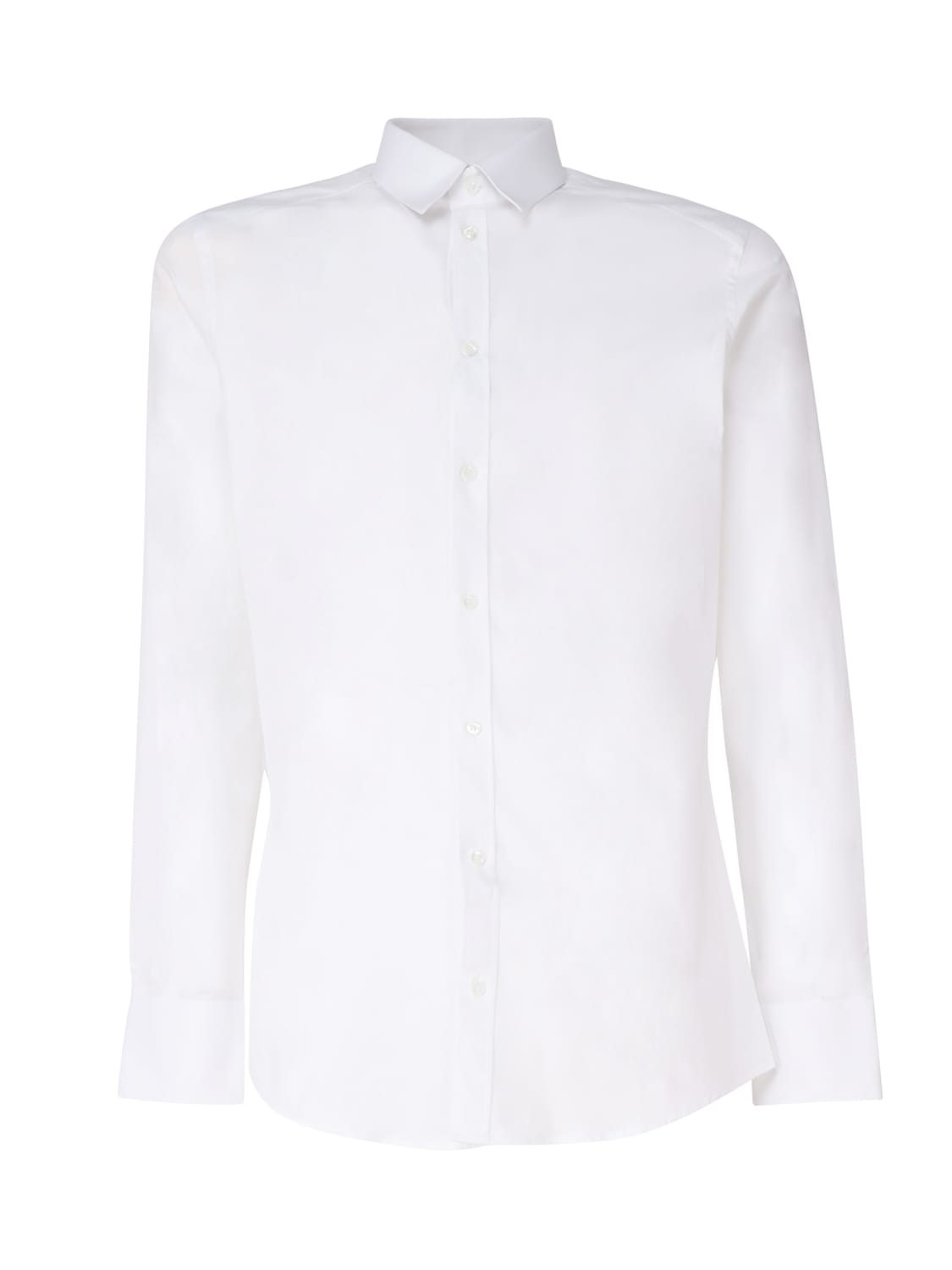 Dolce & Gabbana Shirt Made Of Stretch Cotton Poplin In White
