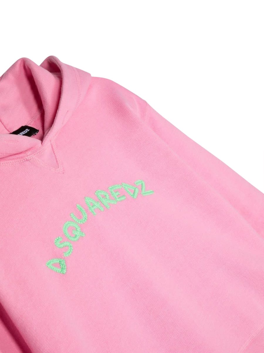 Dsquared2 Logo Hoodie In Pink