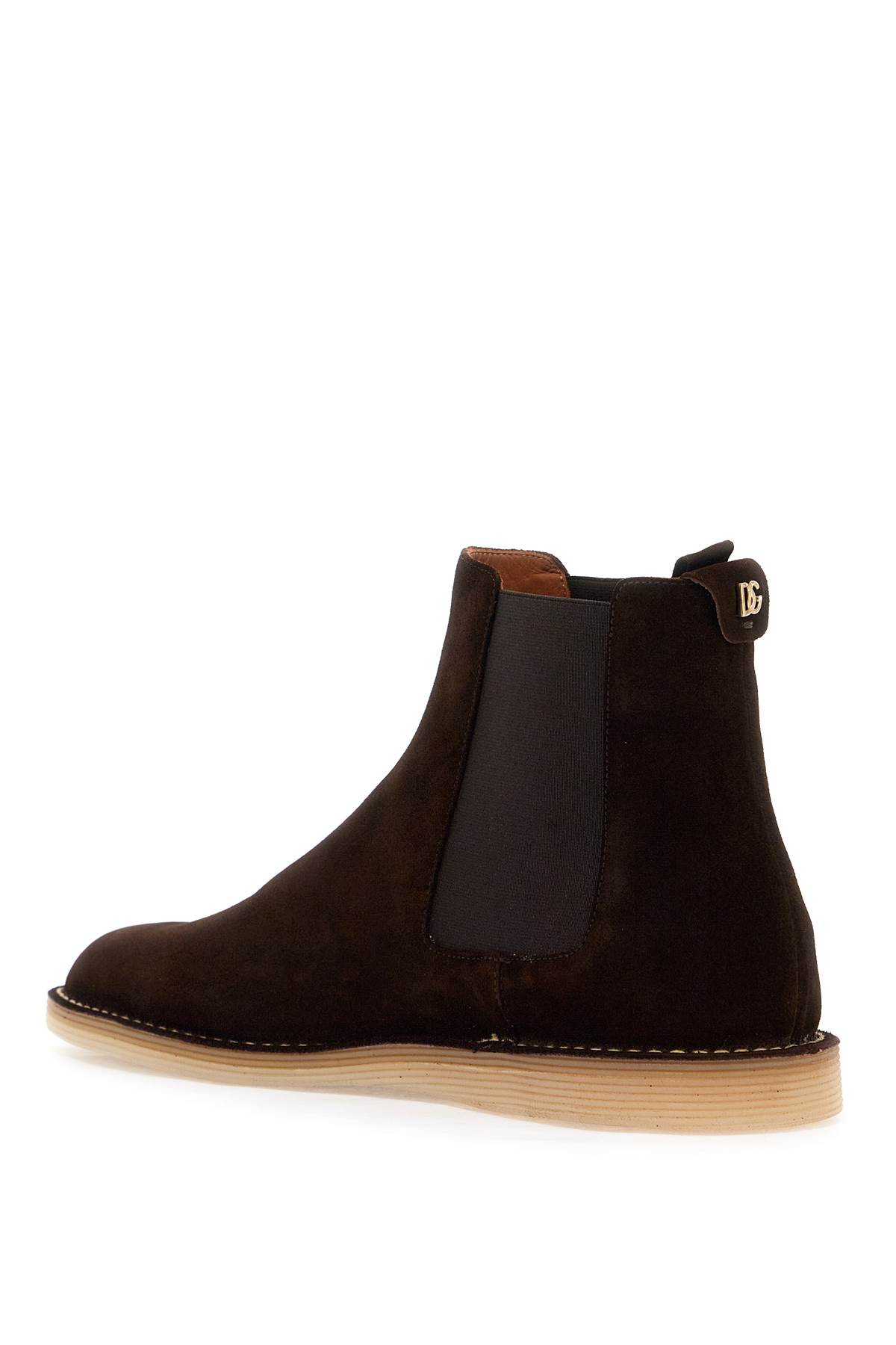 Shop Dolce & Gabbana Suede Ankle Boots For In Ebano 1 (brown)