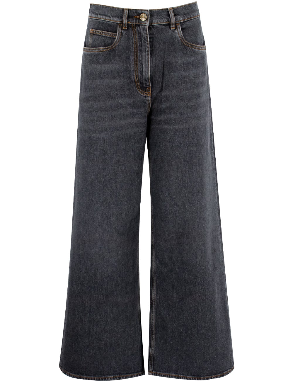 Shop Etro Jeans In Denim Medium Grey