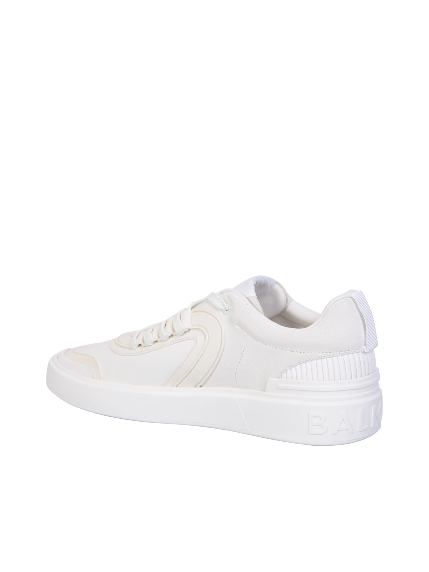 Shop Balmain B-skate Sneakers In White