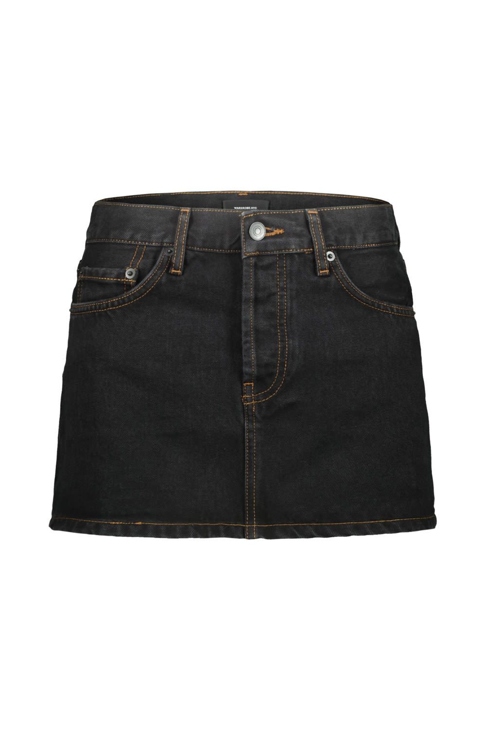 Wardrobe.nyc Micro Mini Denim Skirt In Blk Black