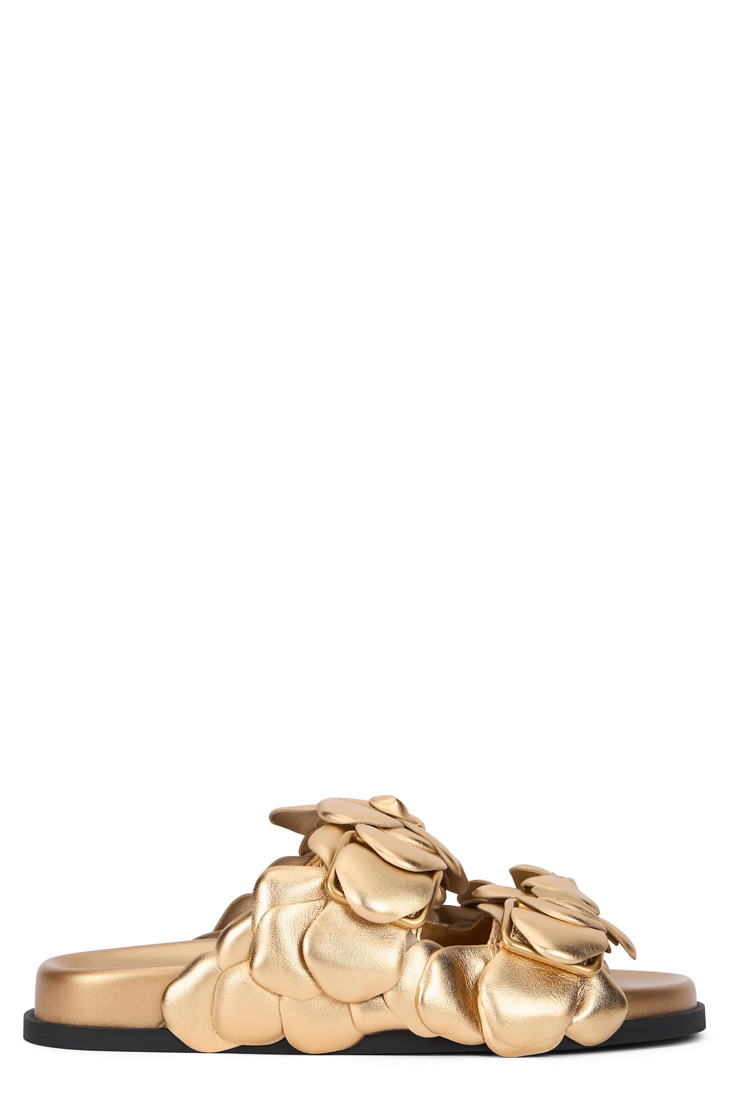 Valentino Slides In Leather In Multi