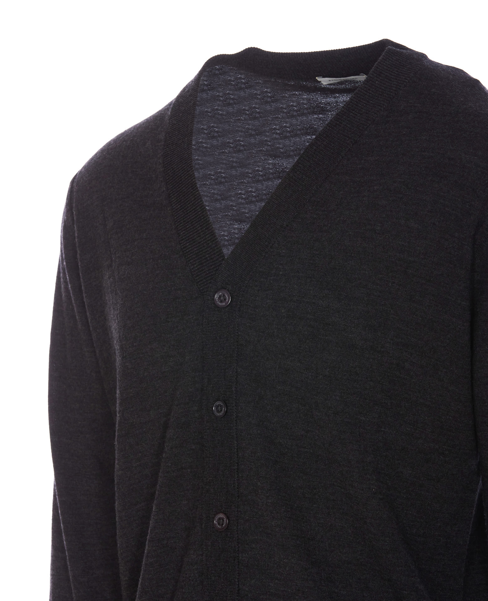 Shop Paolo Pecora Cardigan In Grey