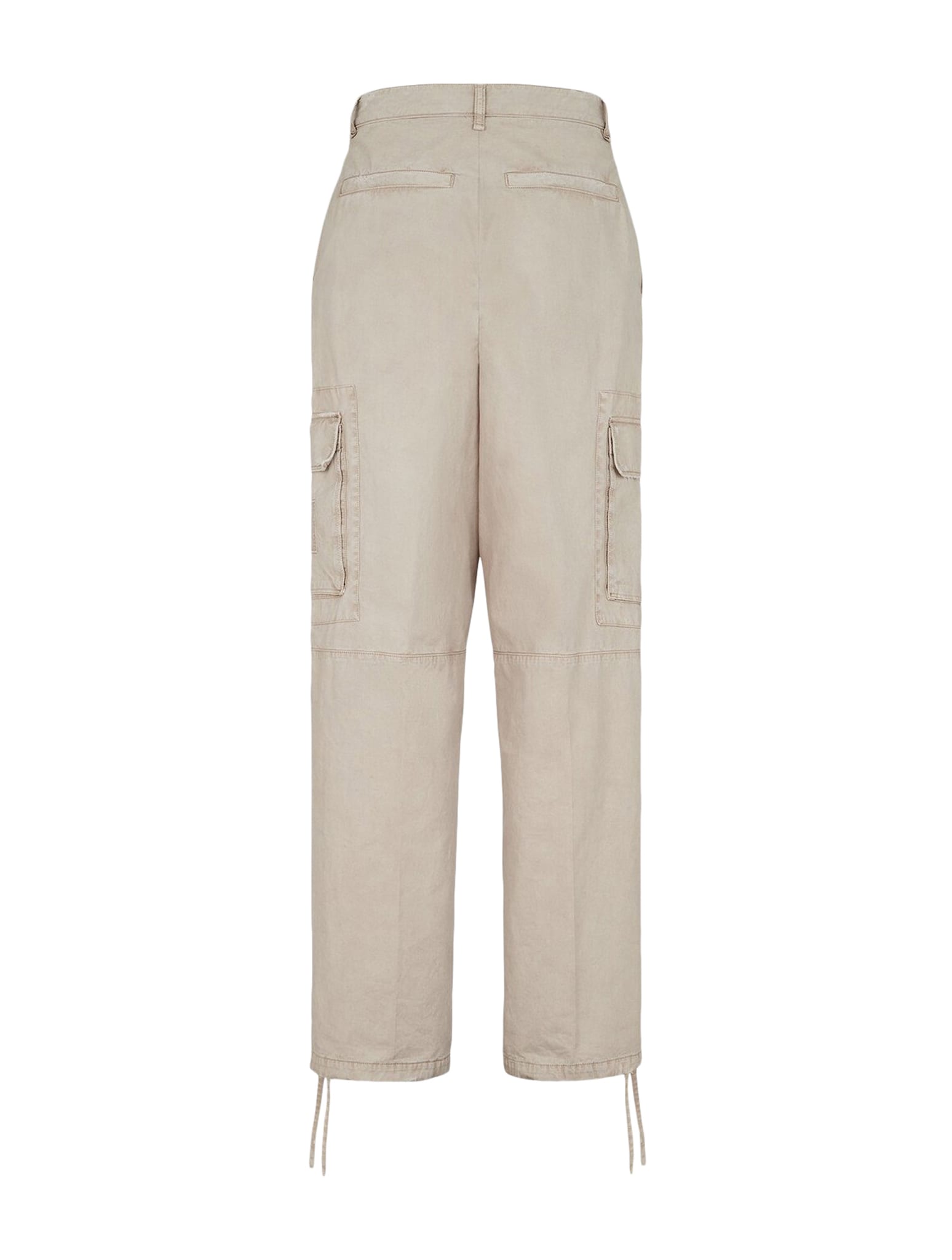 Shop Fendi Trousers Dyed Gab.stretch Lab In Nitrous