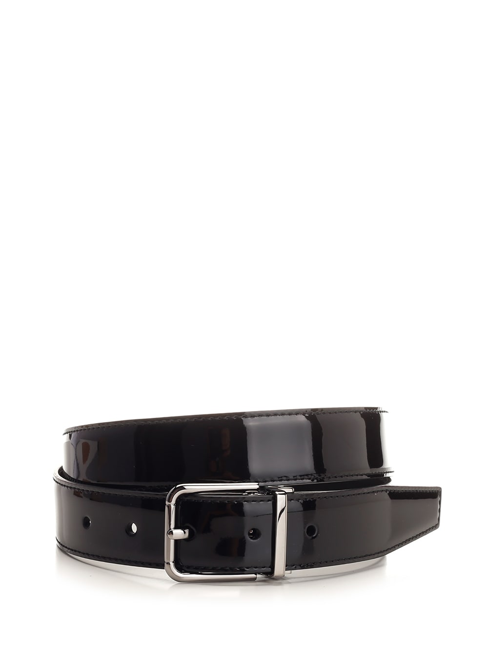Shop Dolce & Gabbana Belt In Patent Leather In Nero