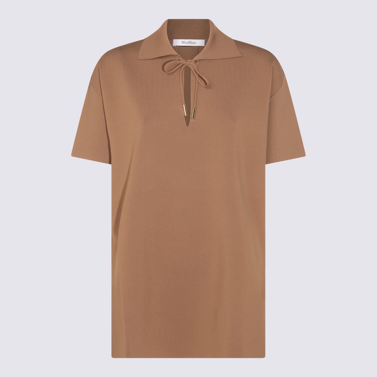 Camel Viscose Polo Shirt