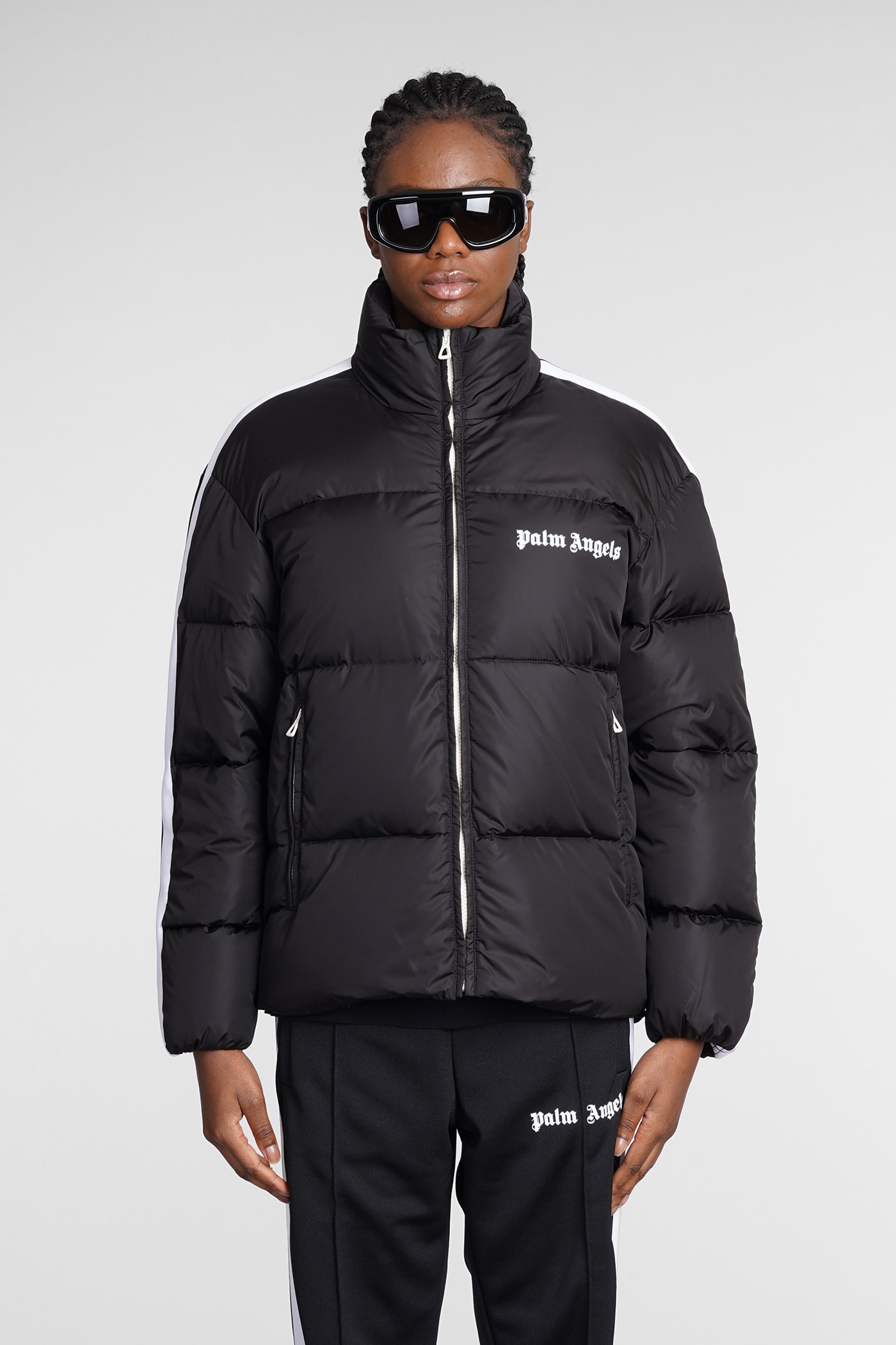Palm Angels Puffer In Black Polyamide