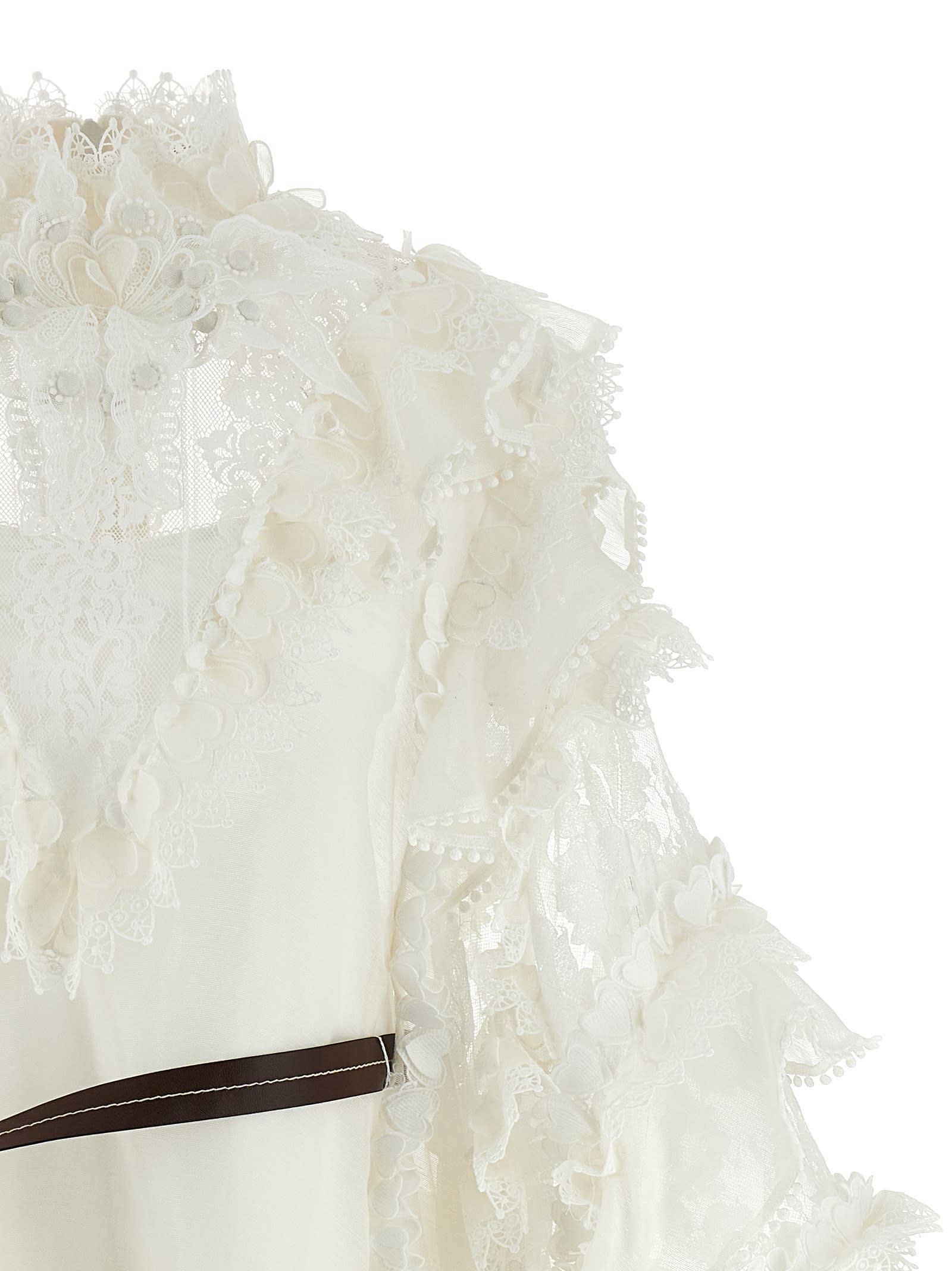 ZIMMERMANN CRUSH HEART TRIM MINI DRESS