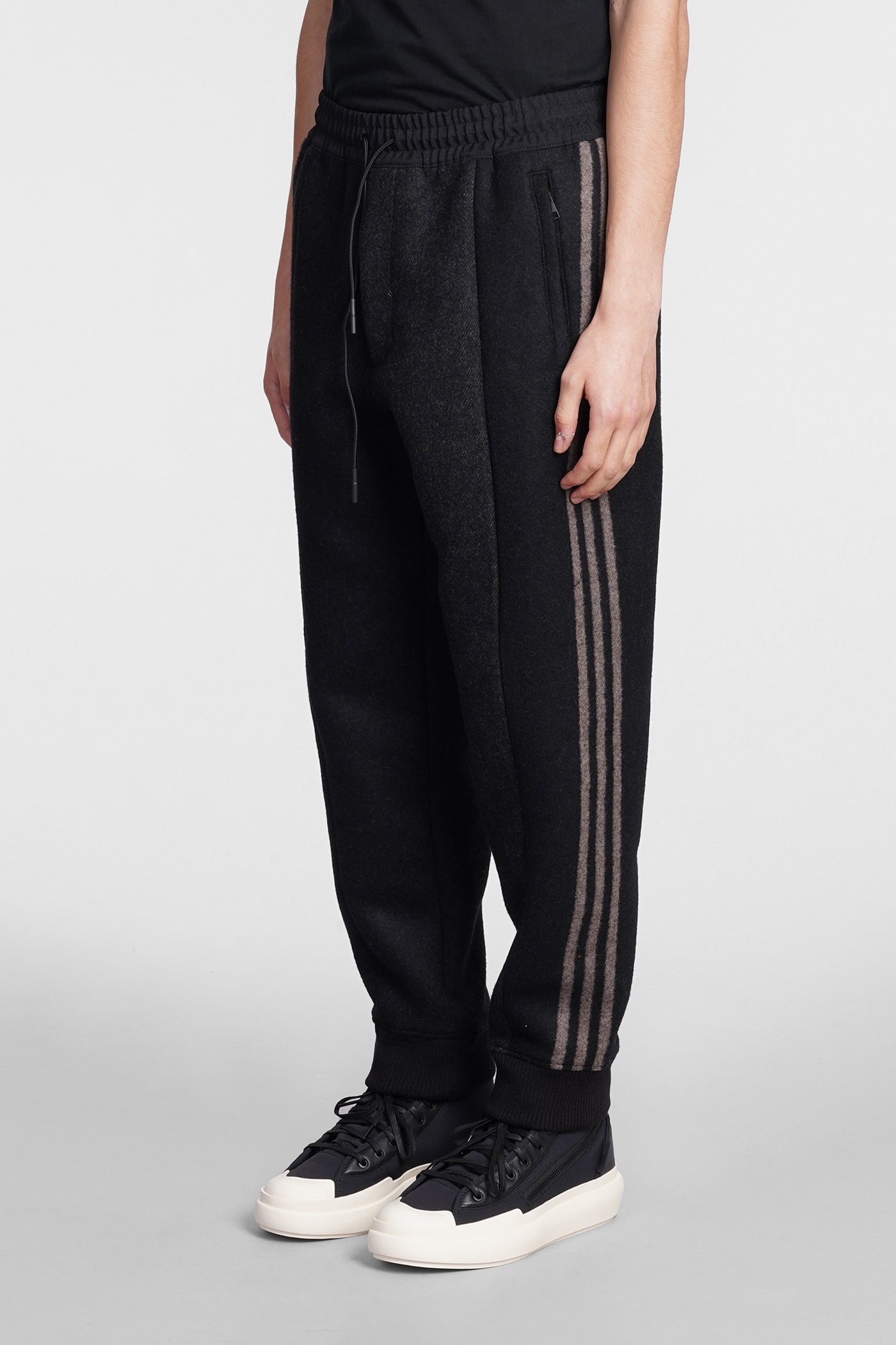 Shop Y-3 Pants In Black Polyester