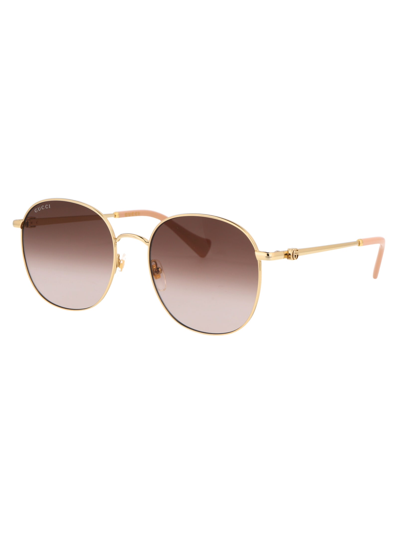 Shop Gucci Gg1142s Sunglasses In 002 Gold Gold Brown