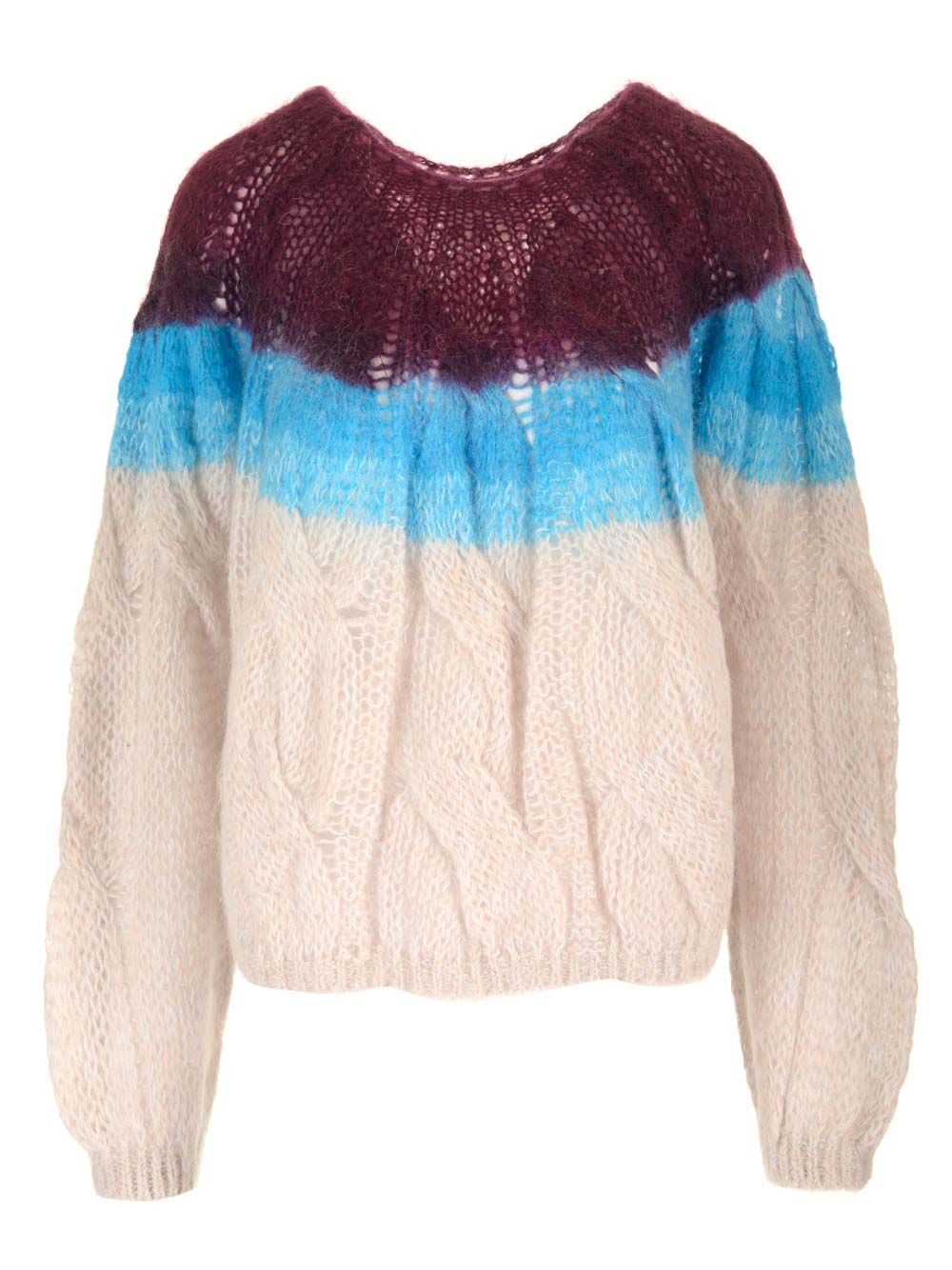 Shop Forte Forte Cable Knit Sweater In Multicolor