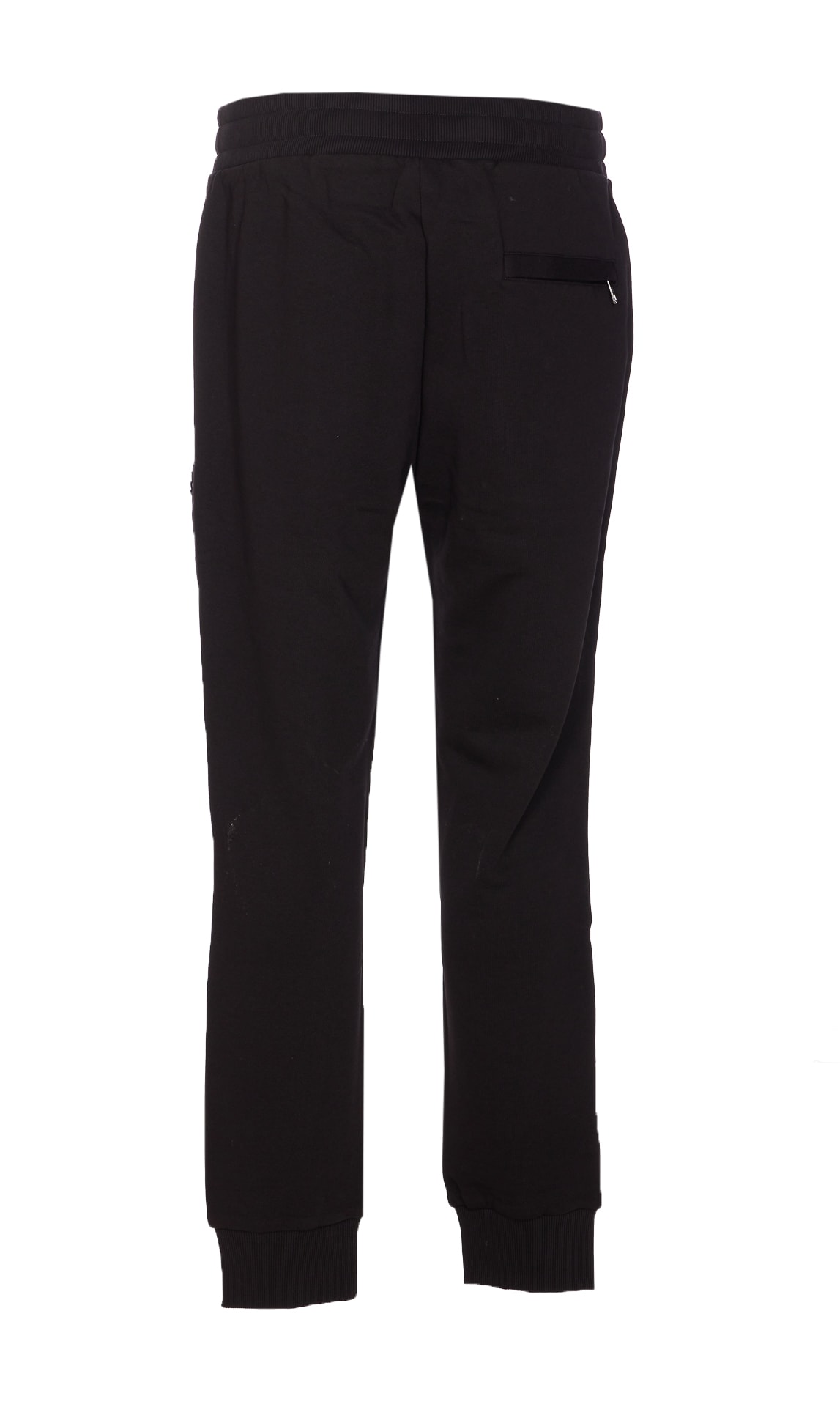 Dolce & Gabbana Trousers Ribbed Cuffs Elastic Waistband In Black