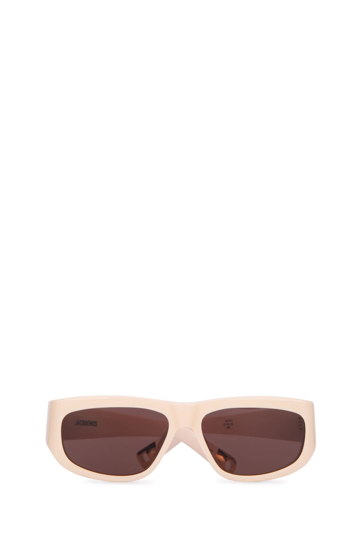 Jacquemus Rectangular Frame Sunglasses Dark Lenses In Lightbeige
