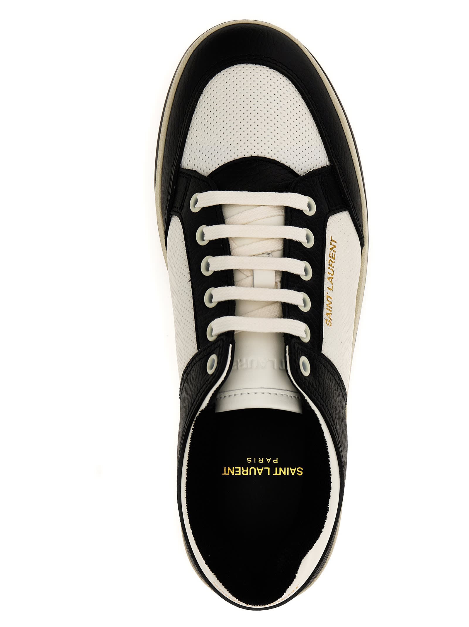 Shop Saint Laurent Sl/61 Sneakers In White/black