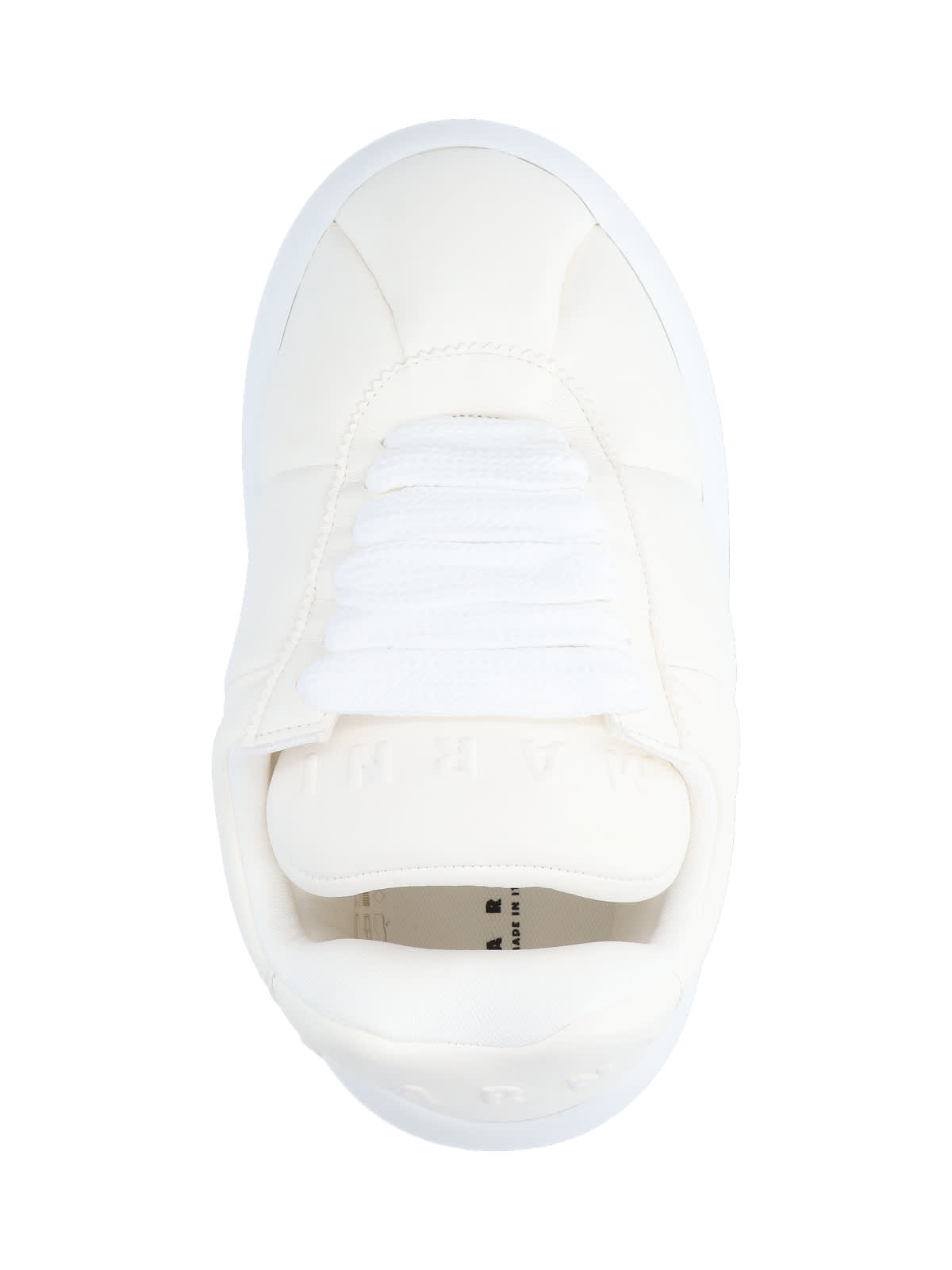 Marni Leather Sneakers In Lily White
