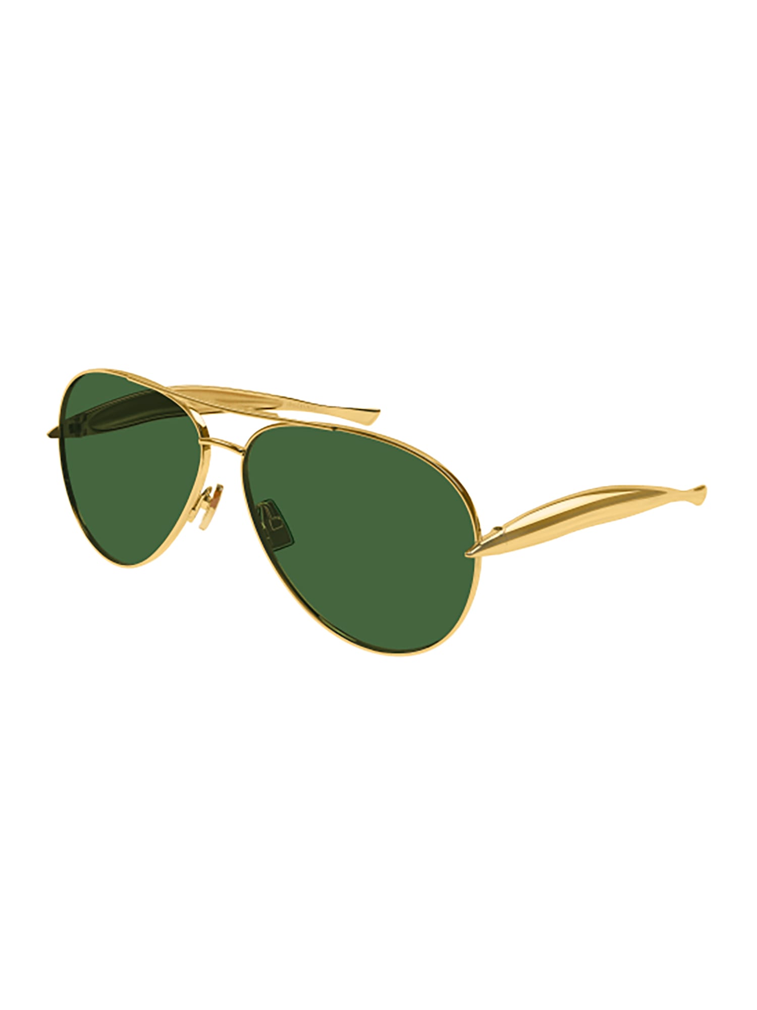 Bottega Veneta Bv1305s Linea Unapologetic 001 Sunglasses In Green