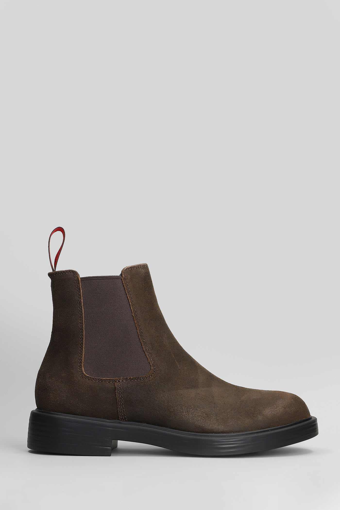 Camper Dean Ankle Boots In Brown Suede In Multi