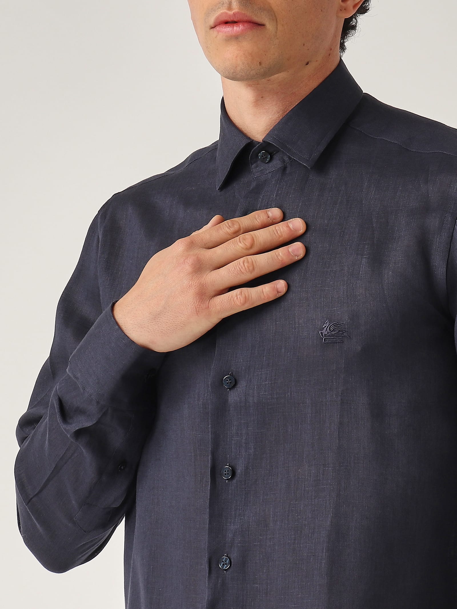 Etro Shirt Roma Logo Shirt In Black