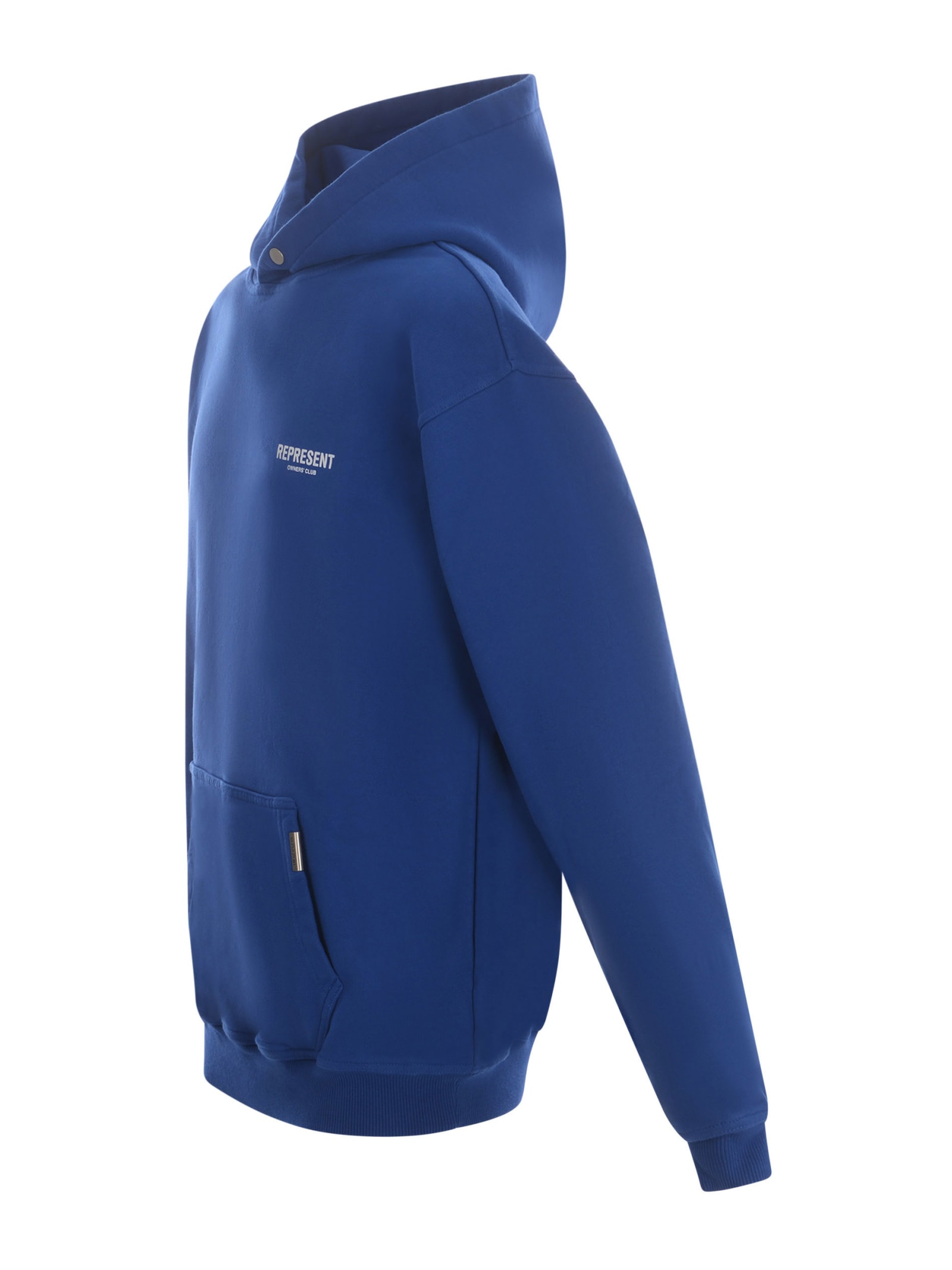 Shop Represent Hooded Sweatshirt  Owners Club In Cotton In Blue