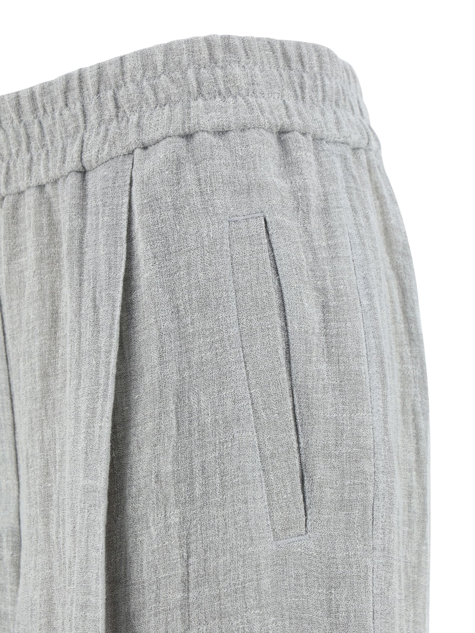 Shop Brunello Cucinelli Pants In Light Grey