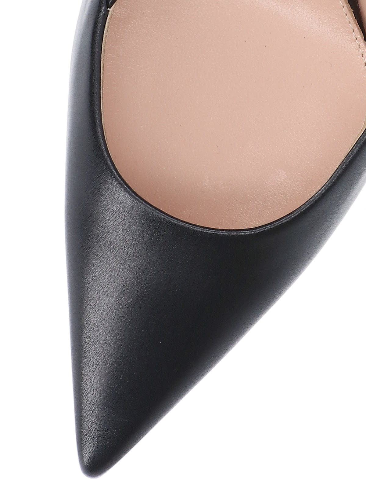 Gianvito Rossi 85mm Ascent Leather Slingback Pumps In Black