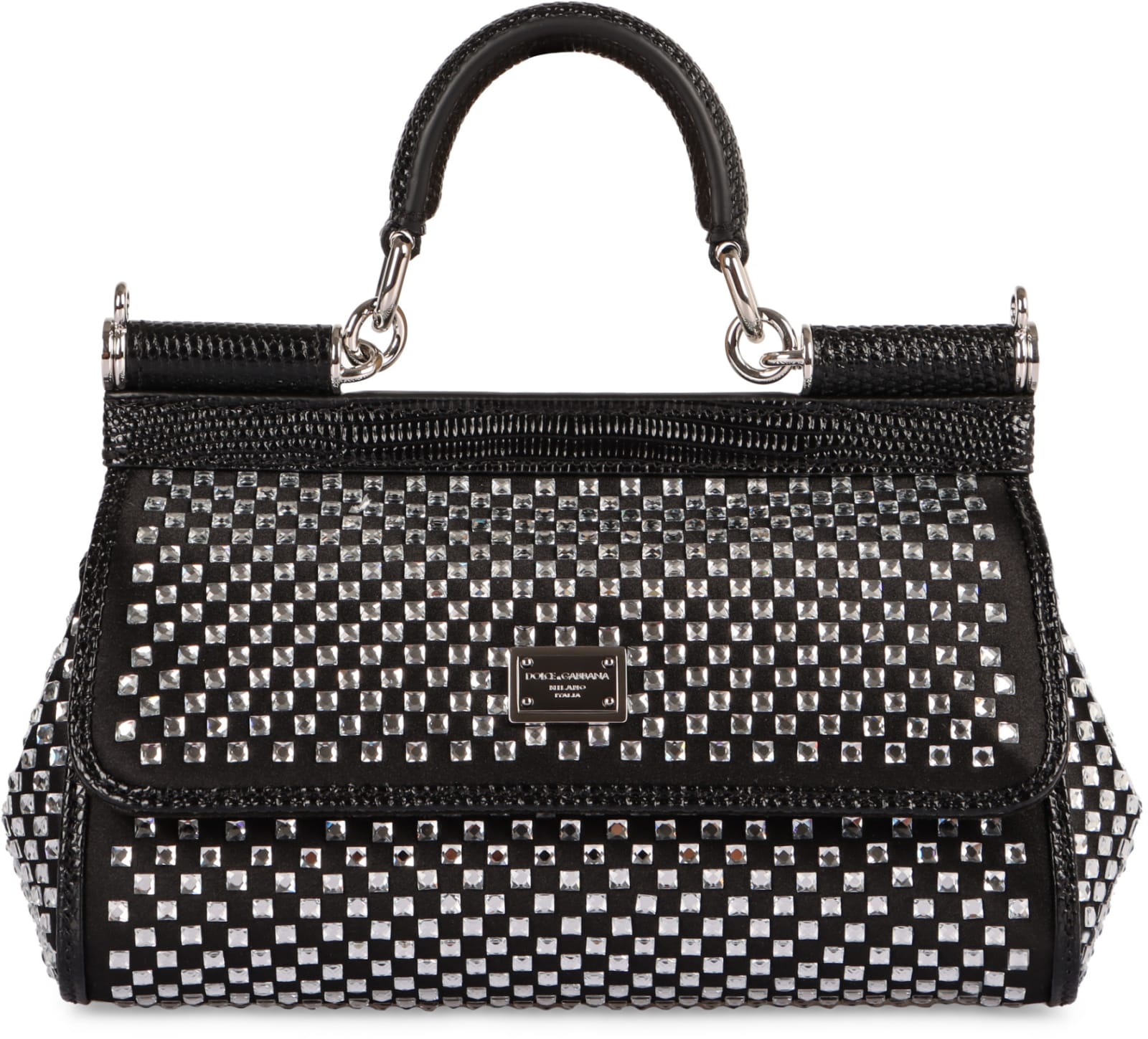 Shop Dolce & Gabbana Sicily Small Handbag In Black