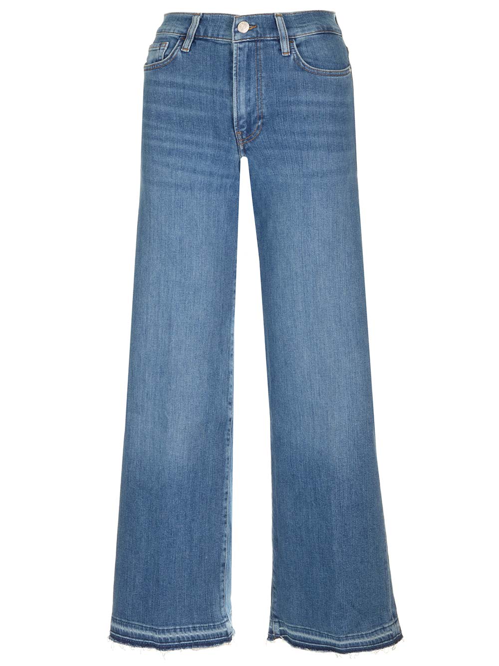 Shop Frame Le Slim Palazzo Jeans In Blue