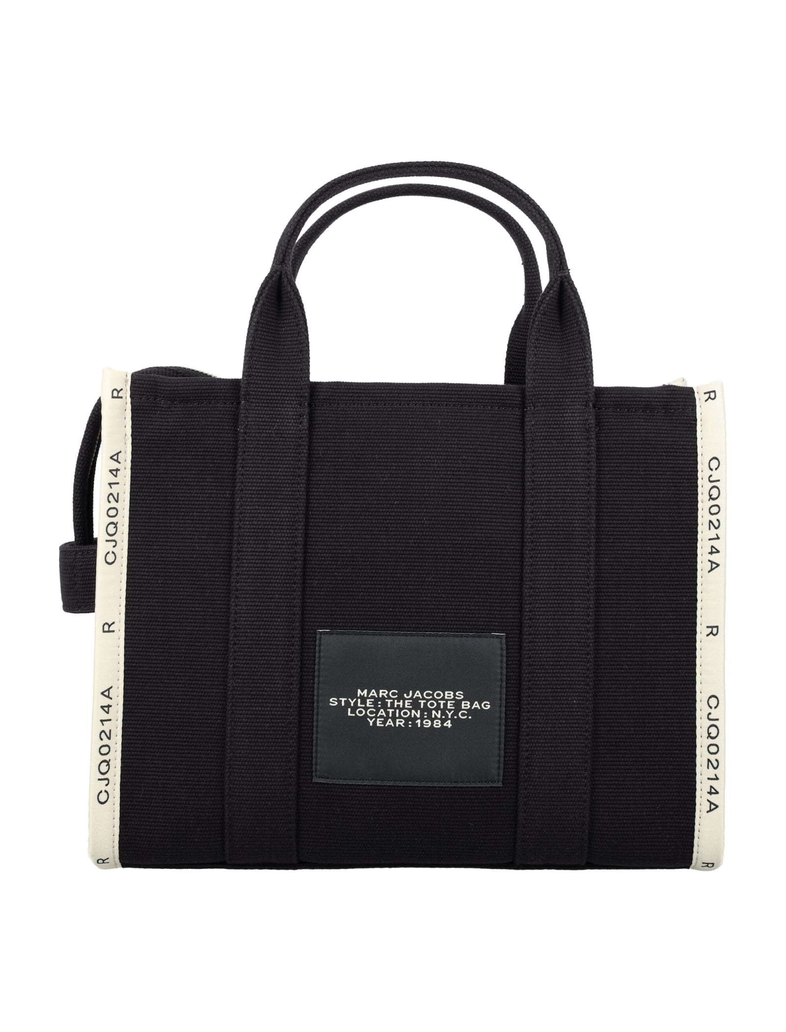 Shop Marc Jacobs The Jacquard Medium Tote Bag In Black