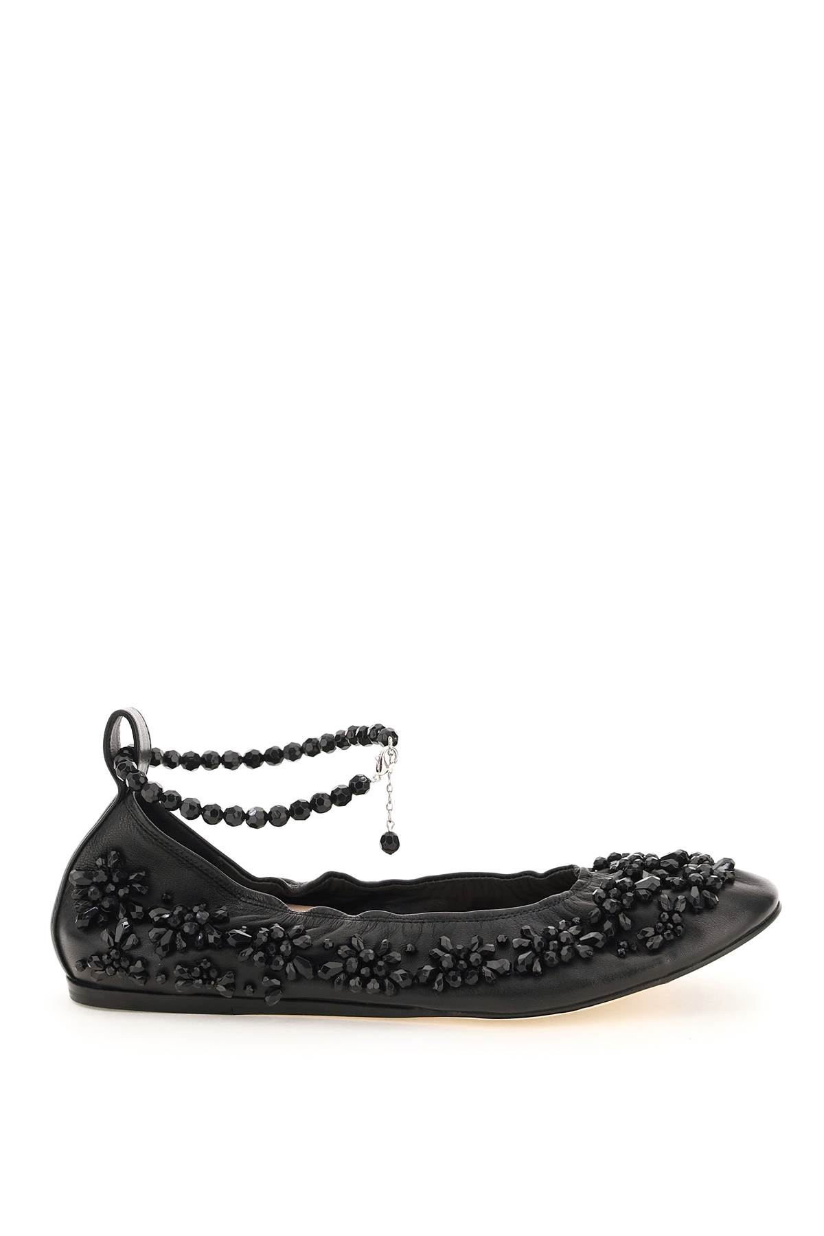 Simone Rocha Embellished Ballerina With Ankle Strap