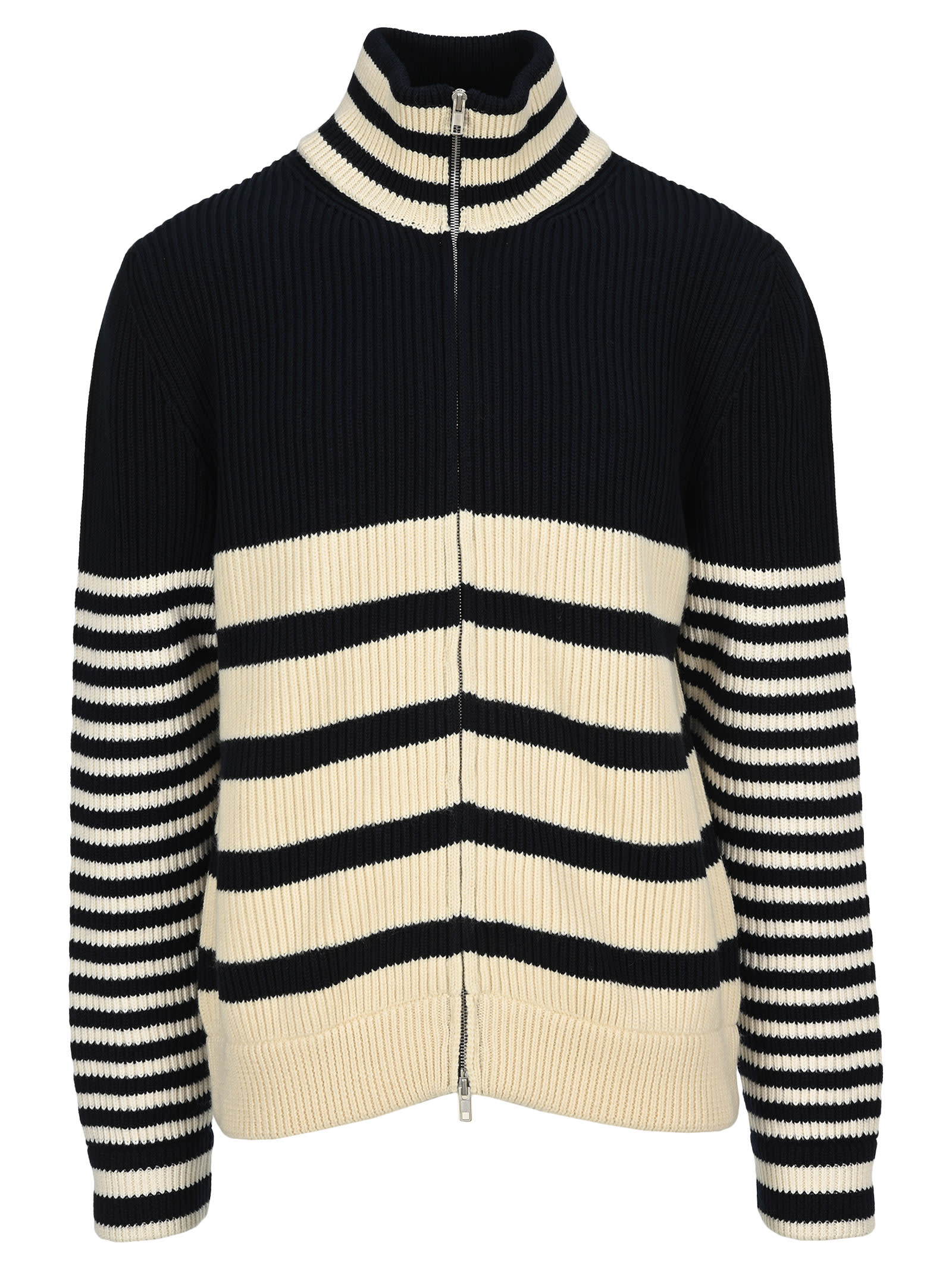 MAISON MARGIELA MARTIN MARGIELA STRIPED ZIP SWEATER,11234484