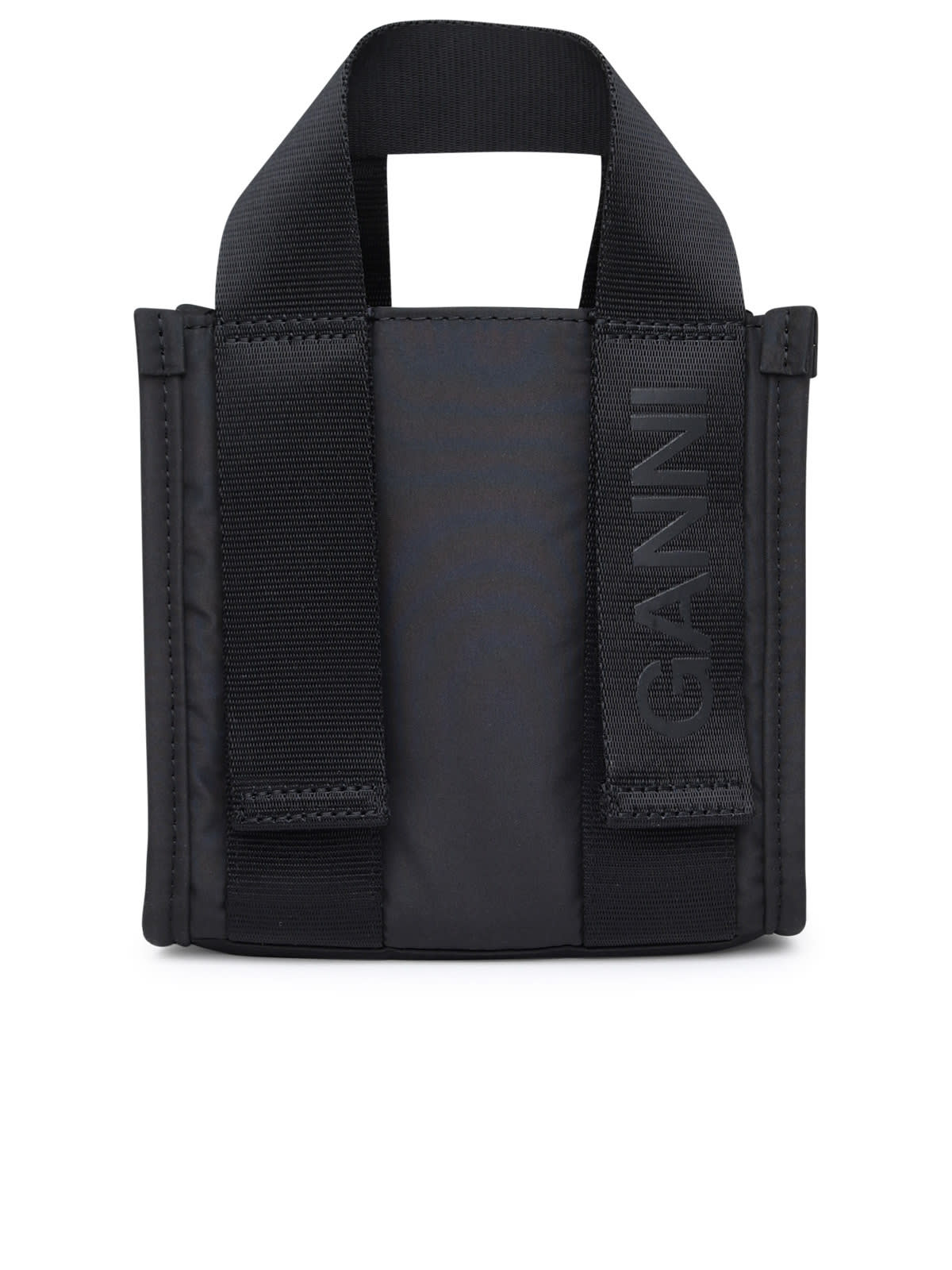 Shop Ganni Black Polyester Mini Bag In Nero