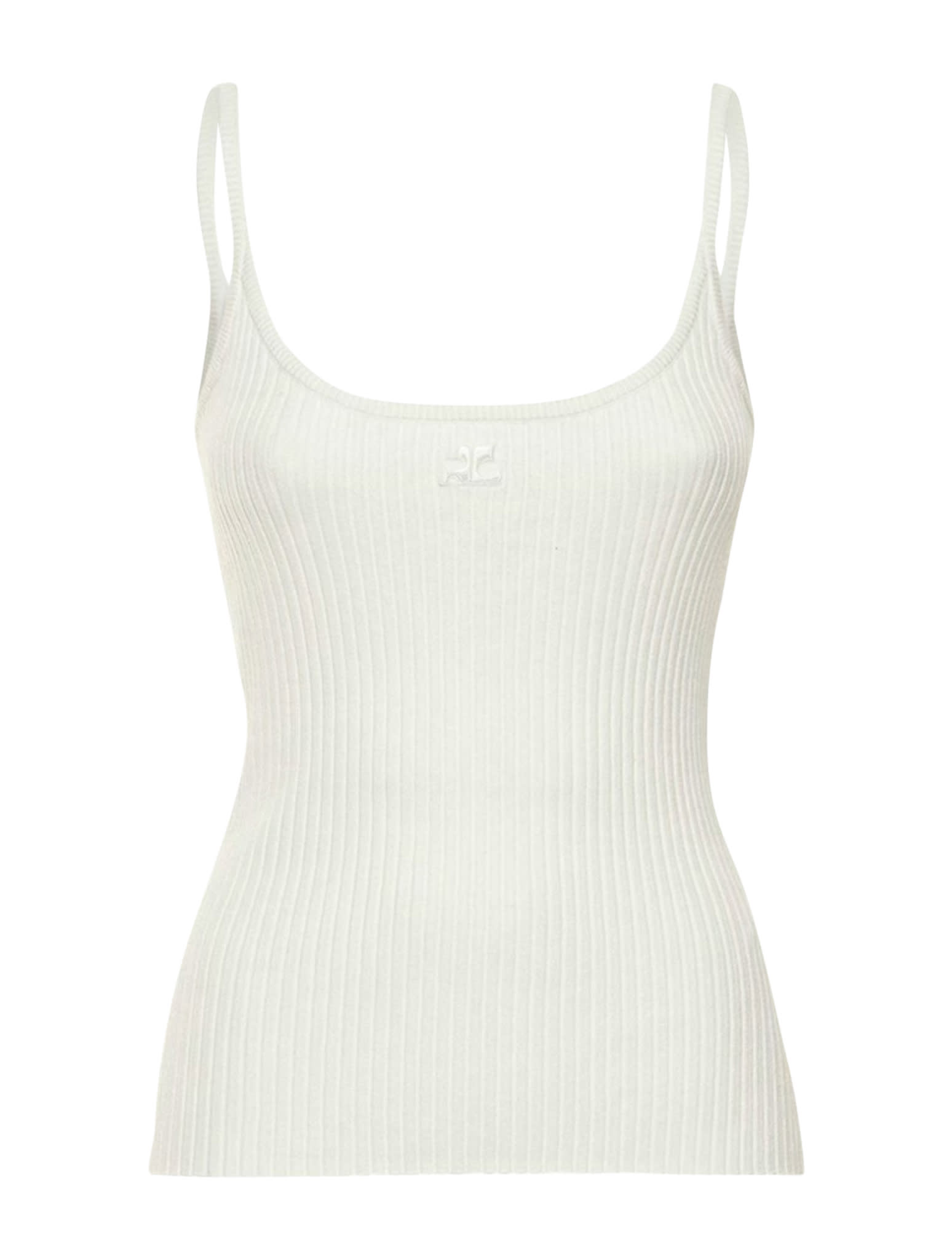 Courrèges Reedition Rib Knit Tank Top