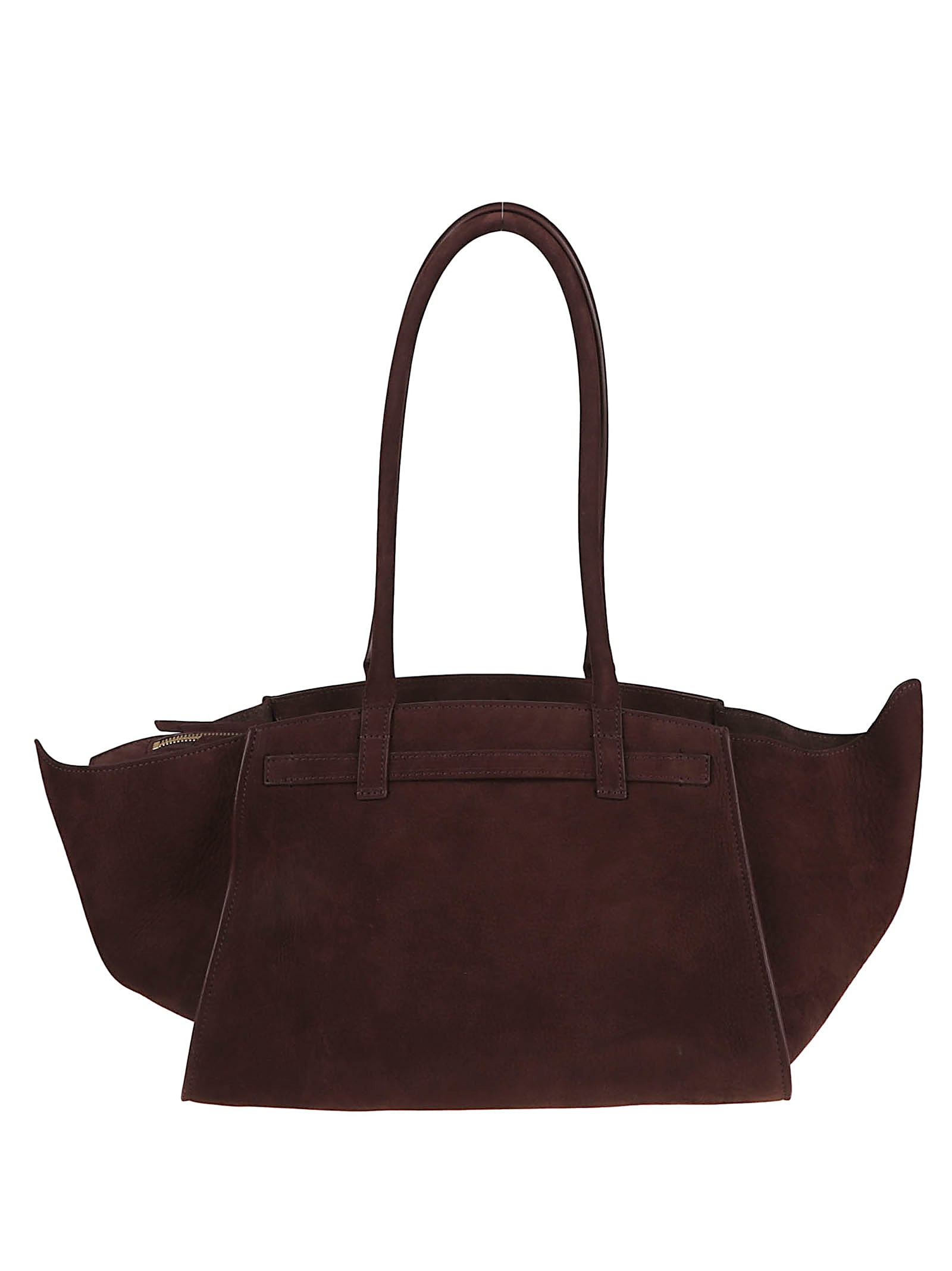Benedetta Bruzziches Bordeaux Handbag With Winged Silhouette In Black