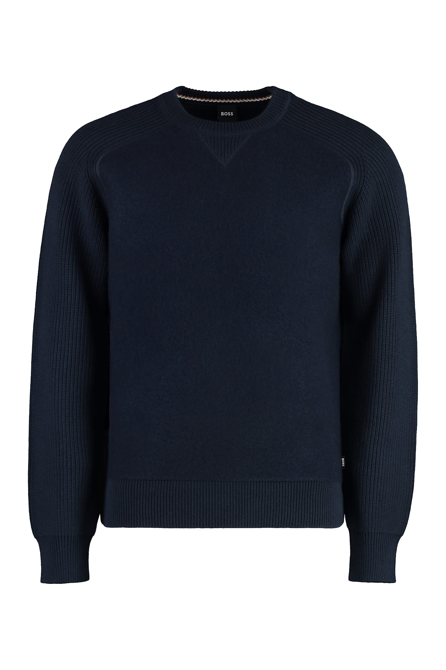 Cotton Blend Crew-neck Sweater