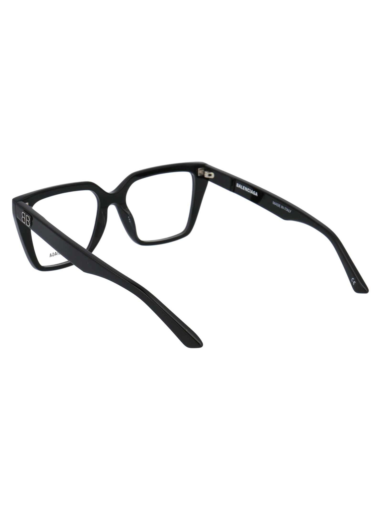 Shop Balenciaga Bb0130o Glasses In 001 Black Black Transparent