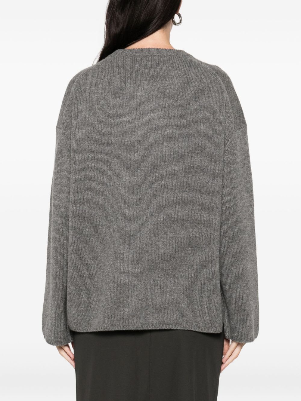 Goat Soft  Soft Wool Crewneck Sweater In Gray