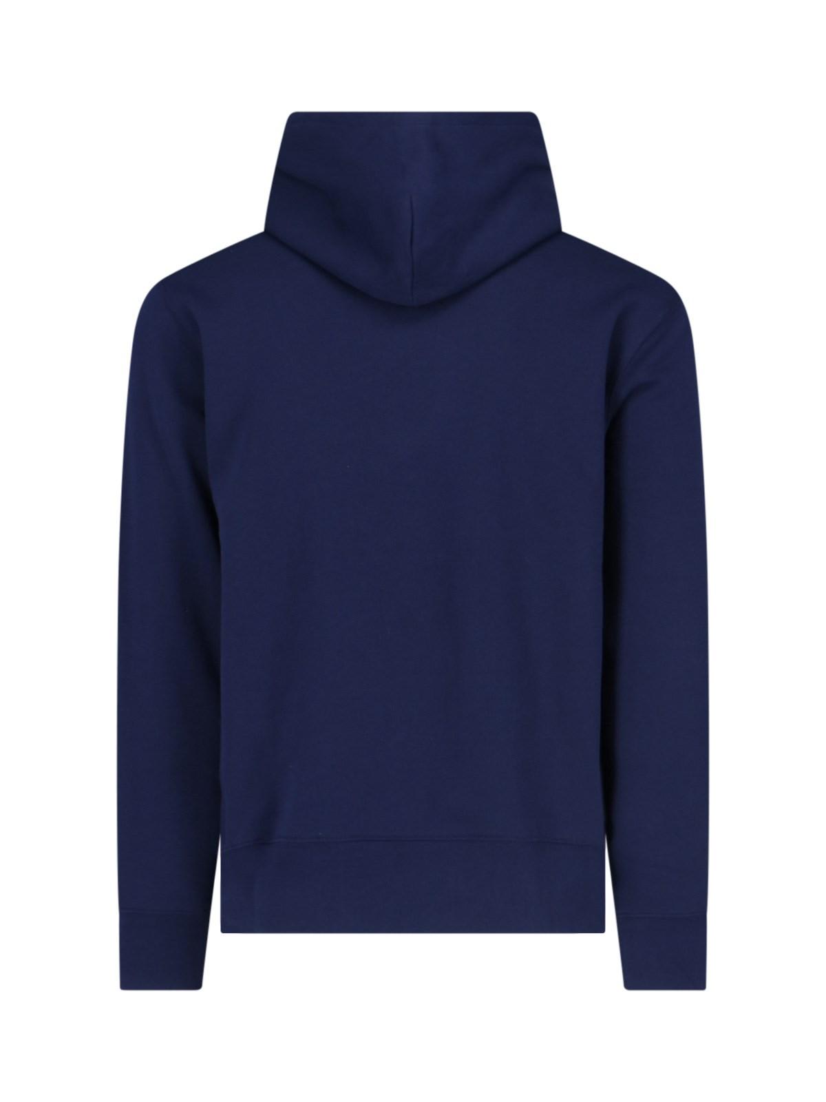 Shop Polo Ralph Lauren Polo Bear Hoodie In Blu