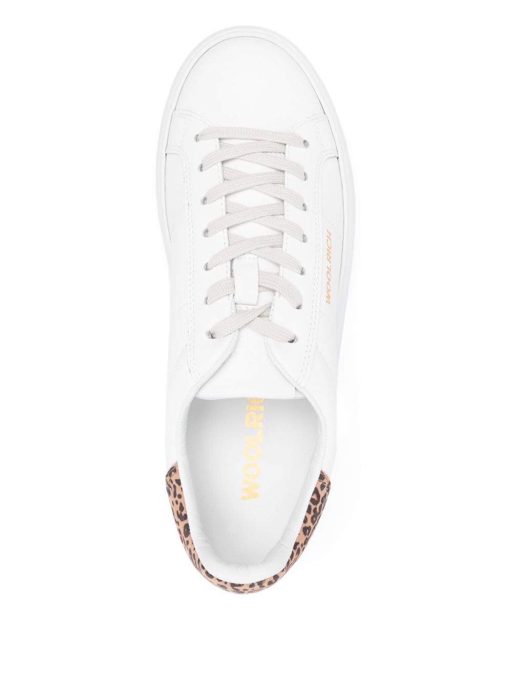 Woolrich Chunky Court Leather Sneakers In White