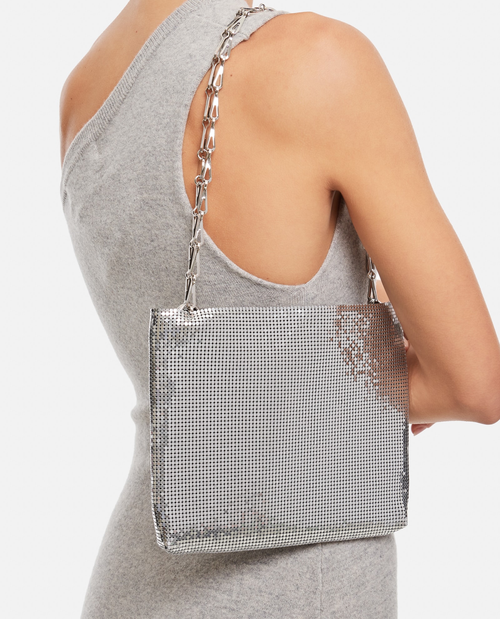Shop Paco Rabanne Pixel Mini Mesh Shoulder Bag