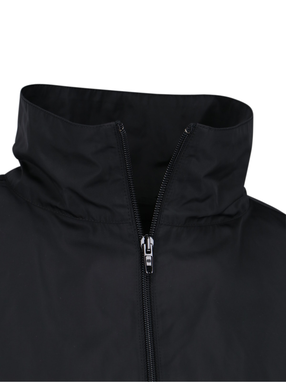 Shop Balenciaga Logo Zip Jacket In Black