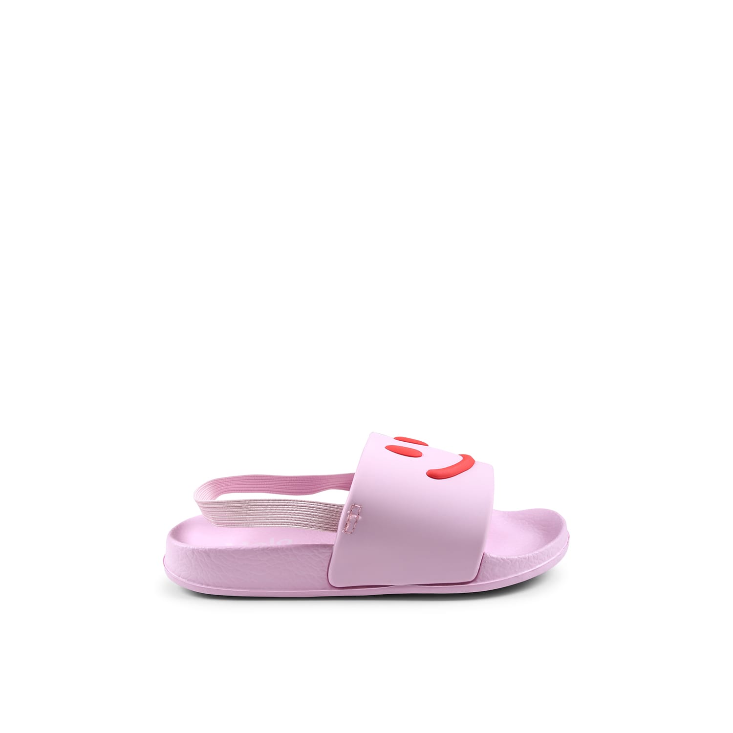 Molo Pink Slippers For Girl With Smiley In Pink