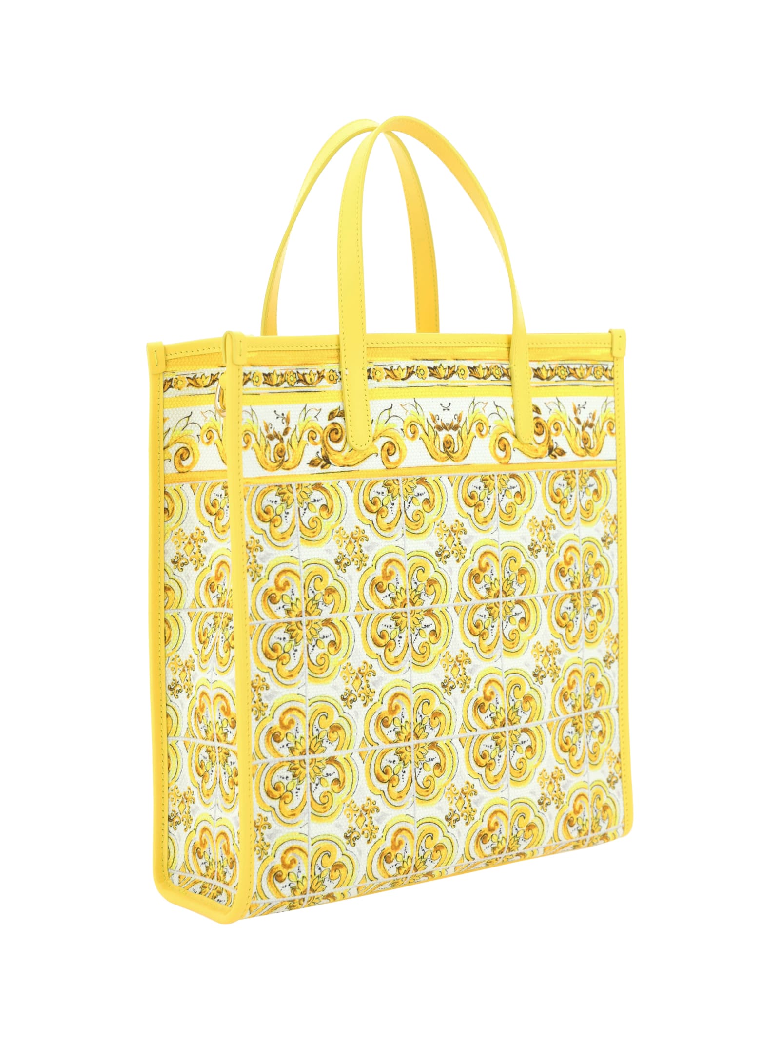 Shop Dolce & Gabbana Shopping Shoulder Bag In Giallo