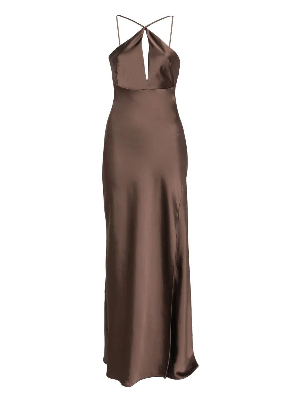 Shop Patrizia Pepe Halter Maxi Dress