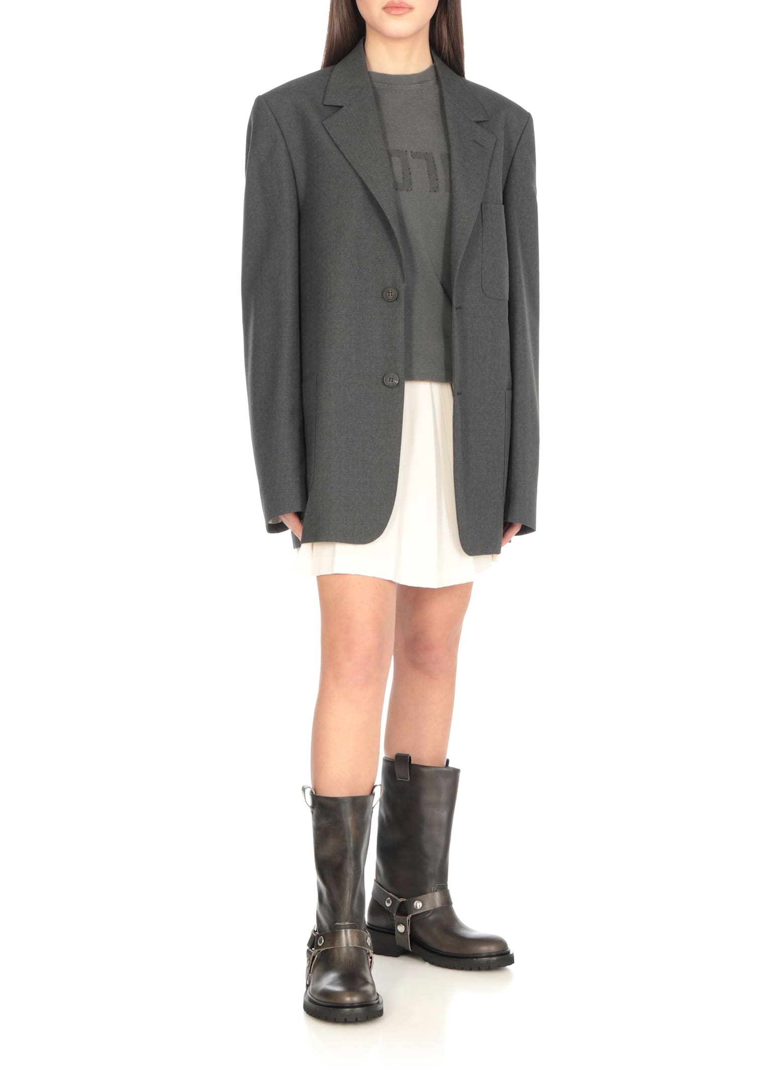 Golden Goose Kurt Chunky Low Heels Ankle Boots In Brown Leather In Black