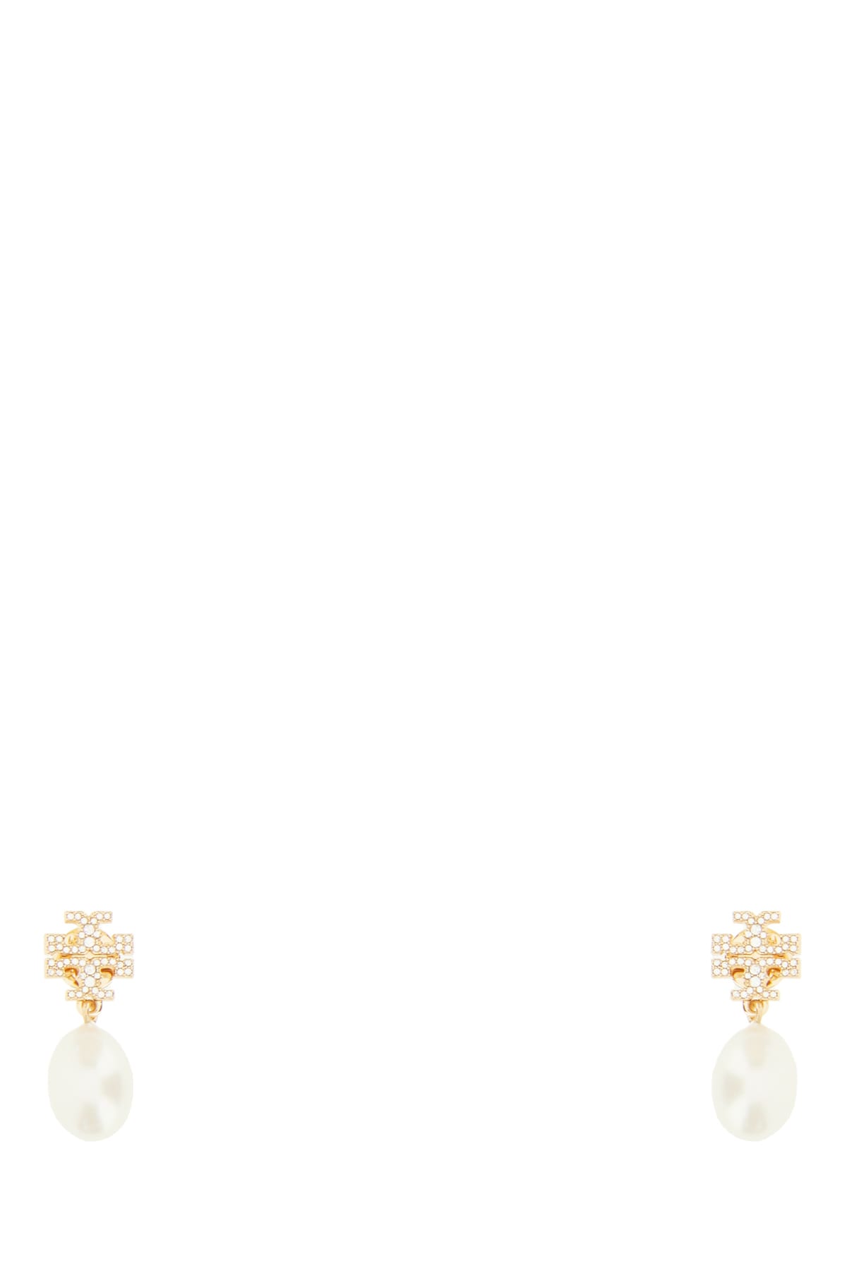 Tory Burch Metal Kira Pavã© Pendants Earrings In Gold