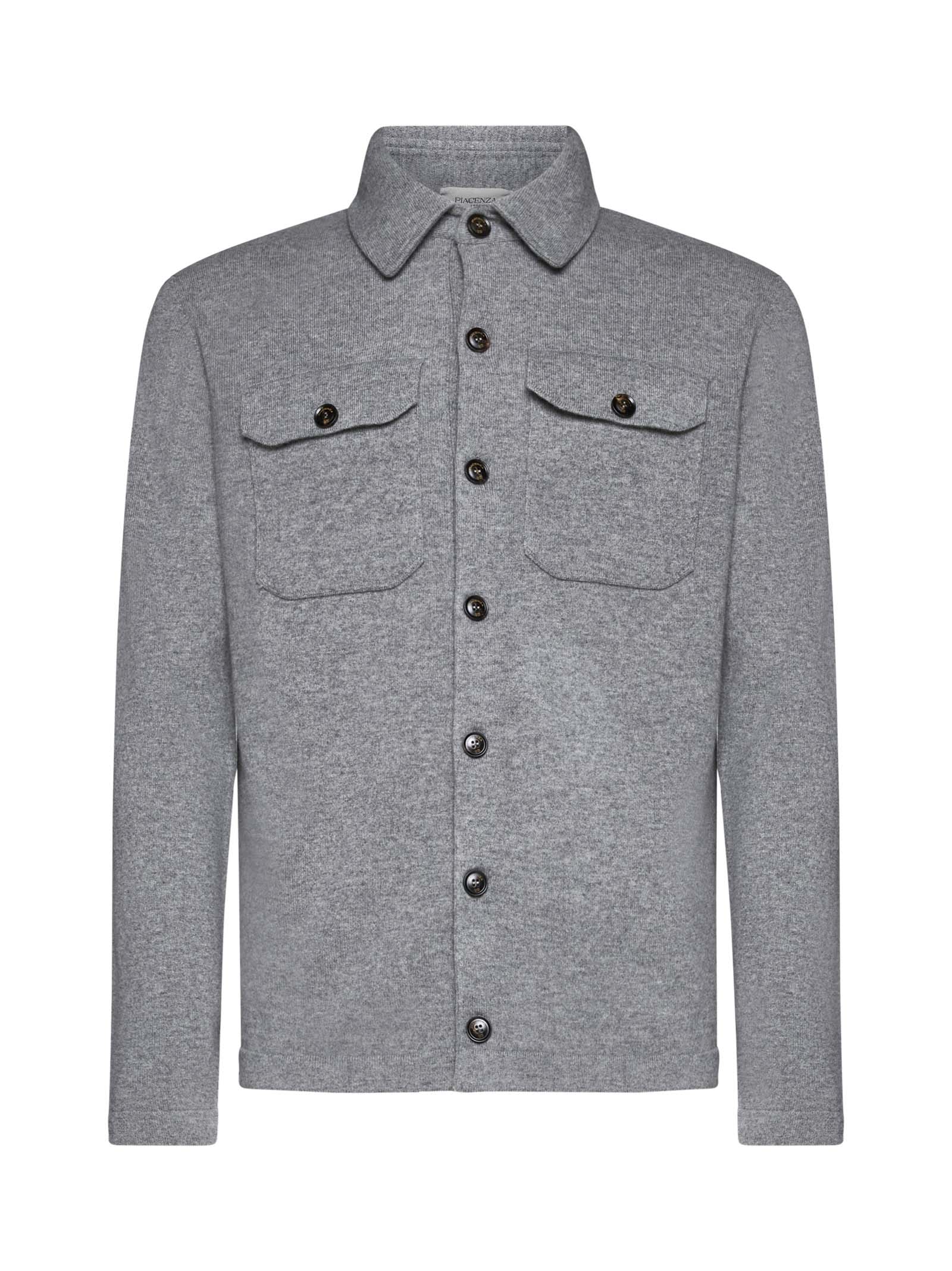Piacenza Cashmere Shirt In Light Grey